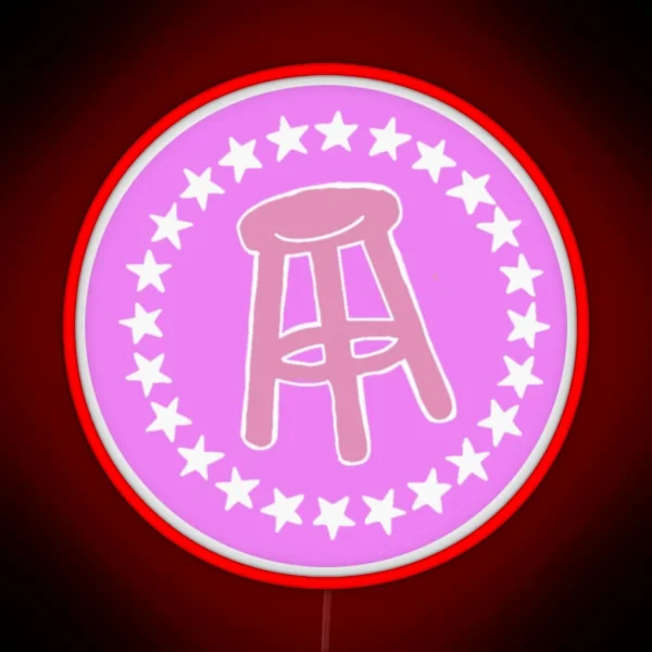 Pink Barstool Icon RGB Neon Sign