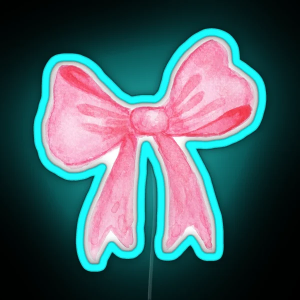 Pink Bow Coquette Collection RGB Neon Sign