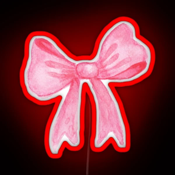 Pink Bow Coquette Collection RGB Neon Sign
