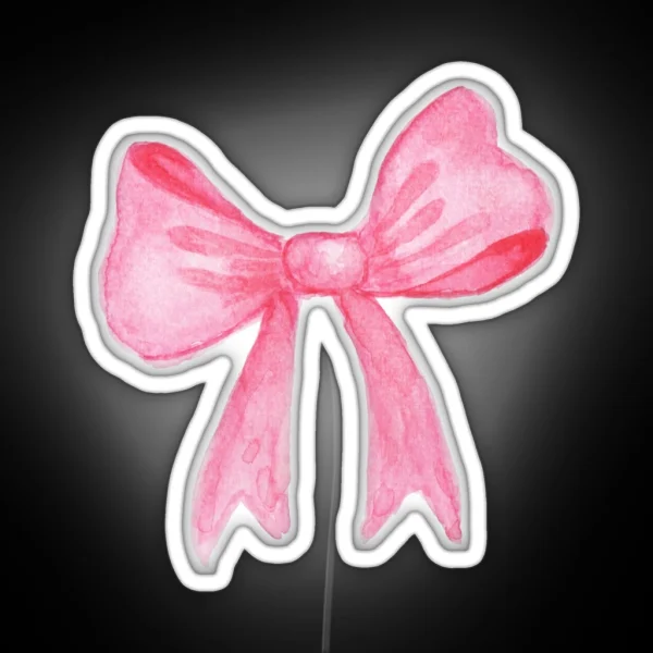 Pink Bow Coquette Collection RGB Neon Sign
