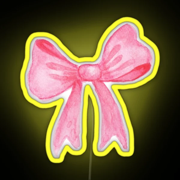 Pink Bow Coquette Collection RGB Neon Sign