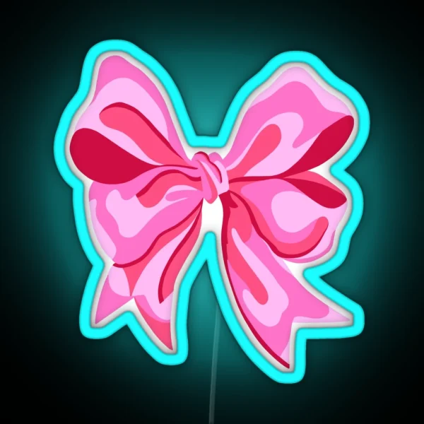 Pink Bow RGB Neon Sign