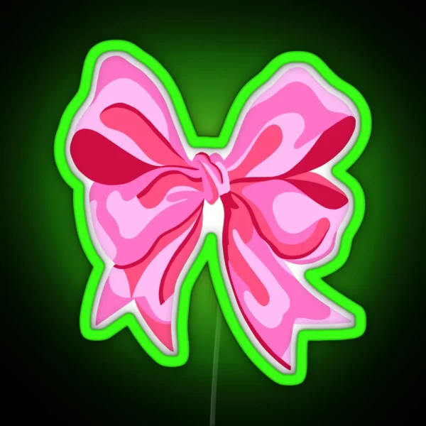 Pink Bow RGB Neon Sign