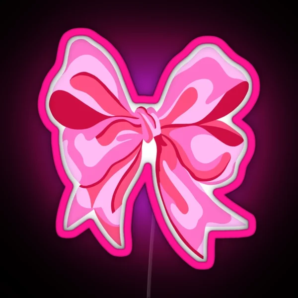 Pink Bow RGB Neon Sign