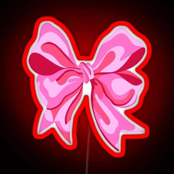 Pink Bow RGB Neon Sign