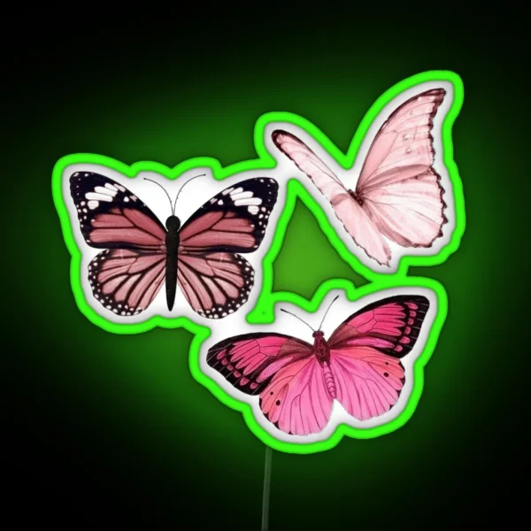 Pink Butterfly Led Aesthetic RGB Neon Sign
