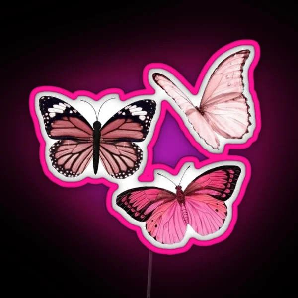 Pink Butterfly Led Aesthetic RGB Neon Sign