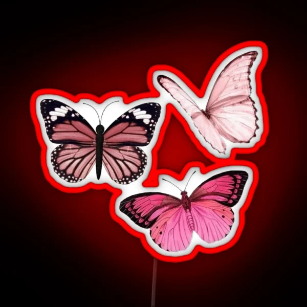 Pink Butterfly Led Aesthetic RGB Neon Sign