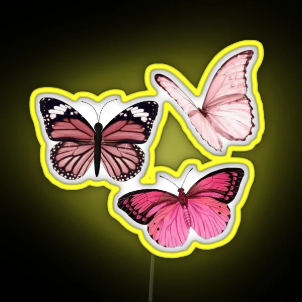 Pink Butterfly Led Aesthetic RGB Neon Sign