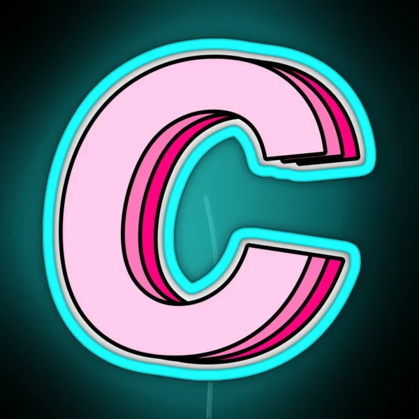 Pink C RGB Neon Sign