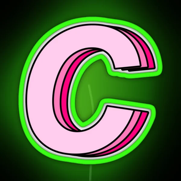 Pink C RGB Neon Sign