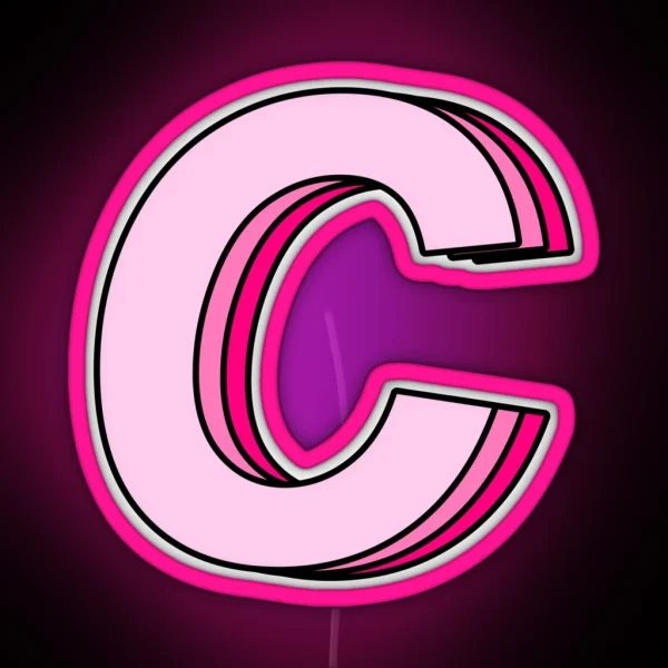 Pink C RGB Neon Sign