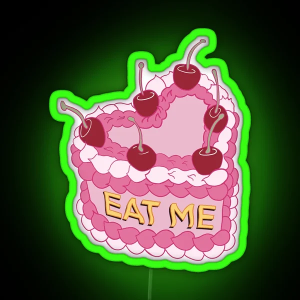 Pink Cake Eat Me RGB Neon Sign
