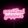Vibrant Pink Certified Neon Sign with RGB Color Changing Functionality