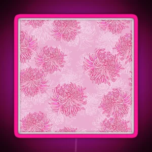 Pink Chrysanthemum RGB Neon Sign