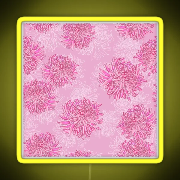 Pink Chrysanthemum RGB Neon Sign