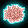 Vintage pink chrysanthemum inspired colorful led rgb neon decoration lighting.