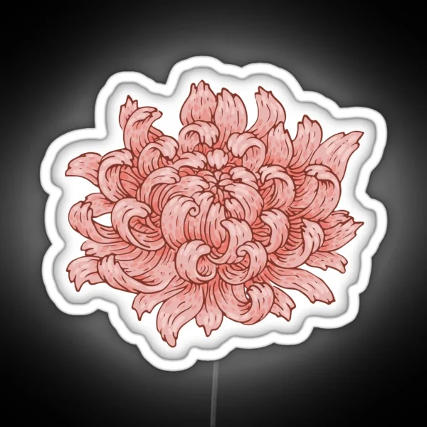 Pink Chrysanthemum RGB Neon Sign