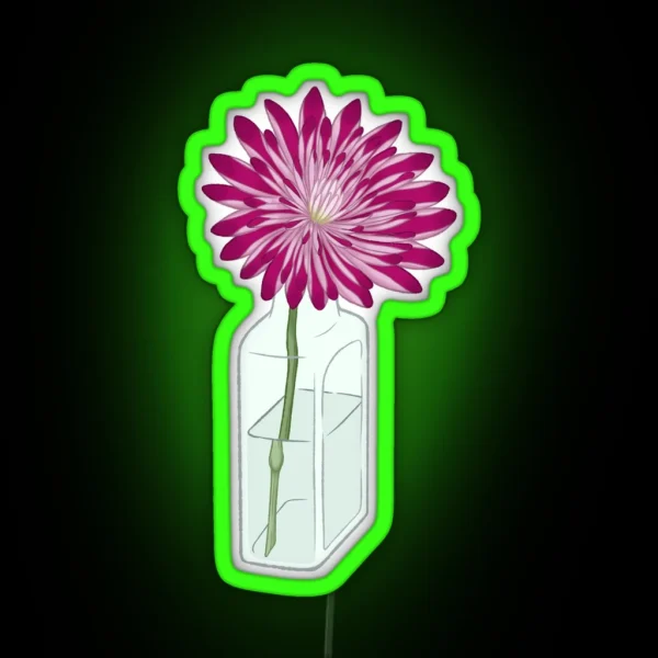 Pink Chrysanthemum RGB Neon Sign