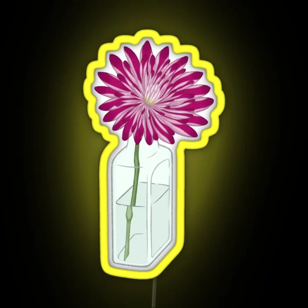 Pink Chrysanthemum RGB Neon Sign