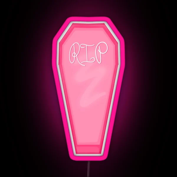 Pink Coffin RGB Neon Sign