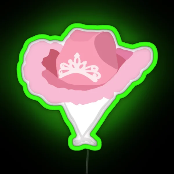 Pink Cowboy Hat RGB Neon Sign