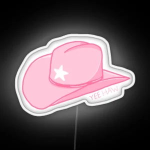 Pink Cowboy Hat RGB Neon Sign