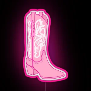 Pink Cowgirl Boot RGB Neon Sign