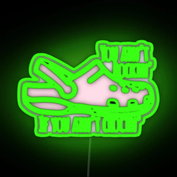 Pink Croc Quote RGB Neon Sign