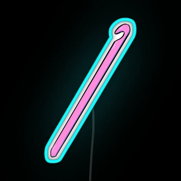 Pink Crochet Hook RGB Neon Sign