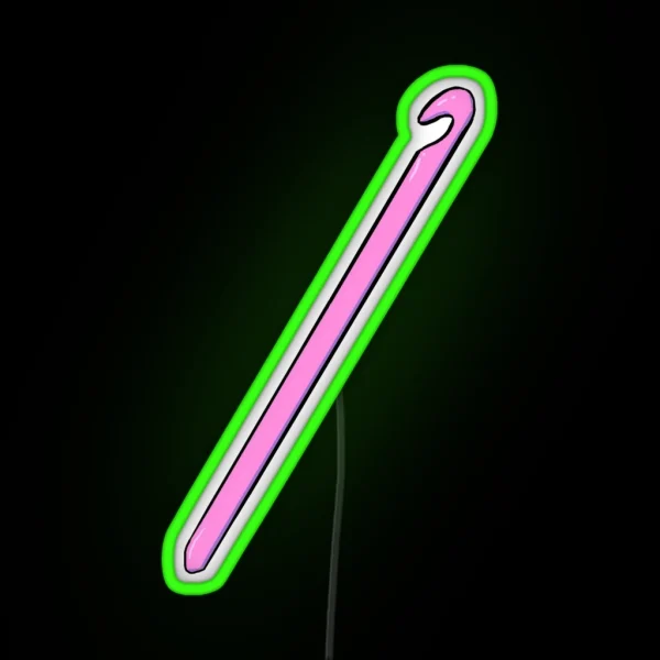 Pink Crochet Hook RGB Neon Sign