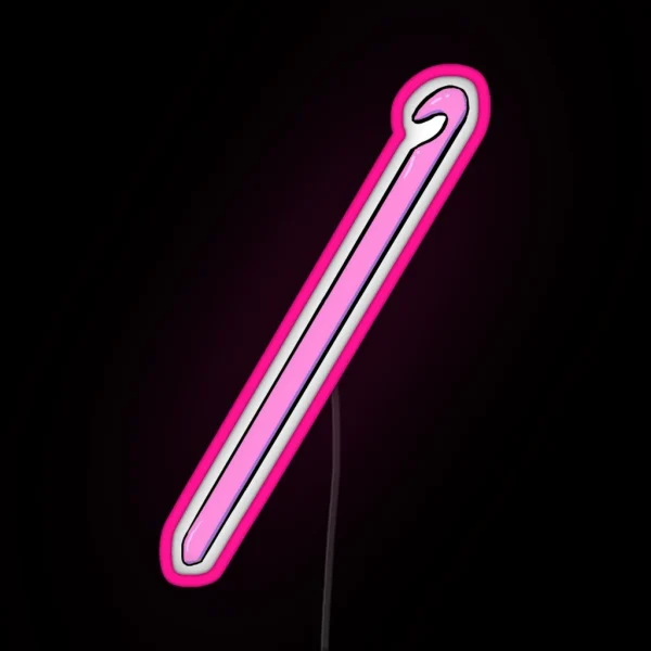 Pink Crochet Hook RGB Neon Sign