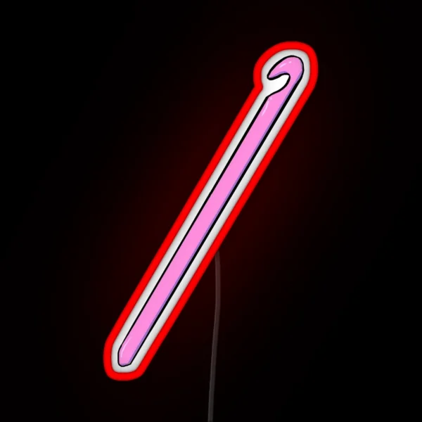 Pink Crochet Hook RGB Neon Sign