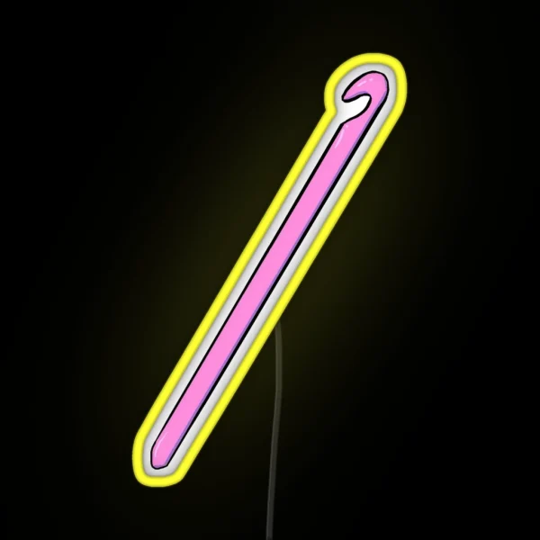 Pink Crochet Hook RGB Neon Sign