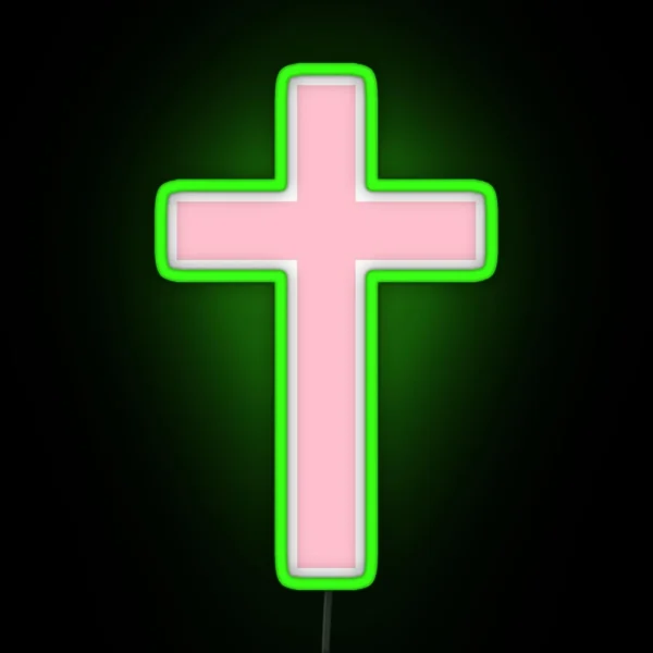 Pink Cross RGB Neon Sign