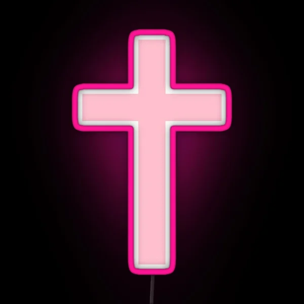 Pink Cross RGB Neon Sign