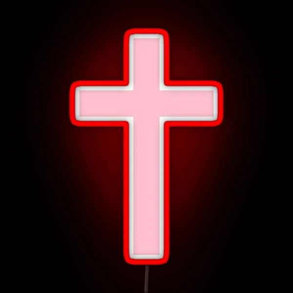 Pink Cross RGB Neon Sign