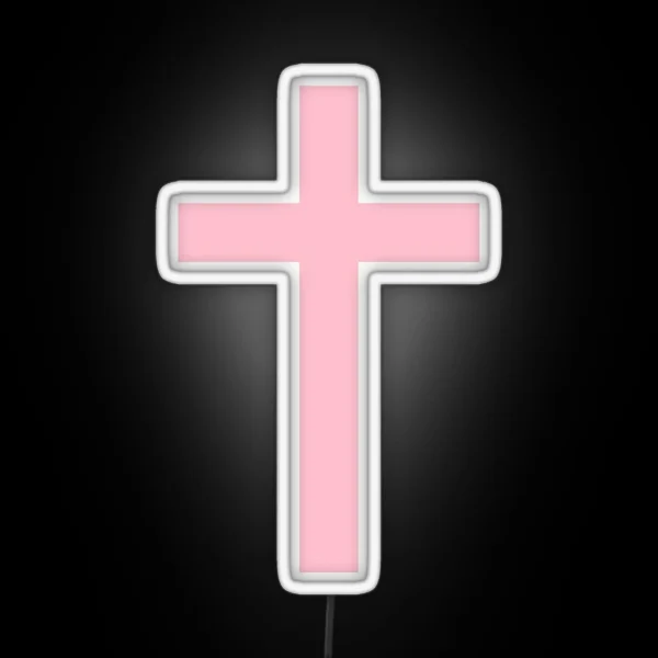 Pink Cross RGB Neon Sign