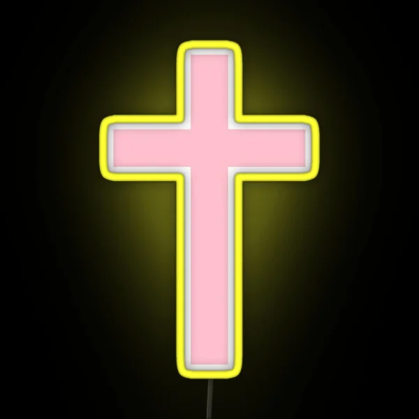 Pink Cross RGB Neon Sign