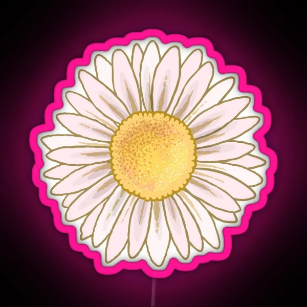 Pink Daisy RGB Neon Sign