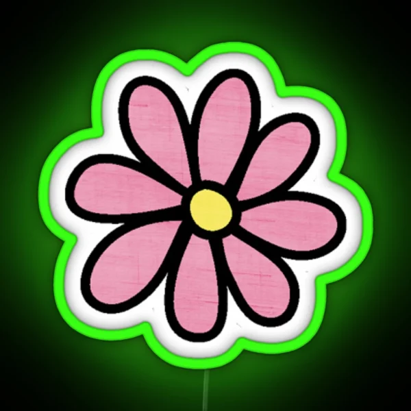 Pink Daisy RGB Neon Sign