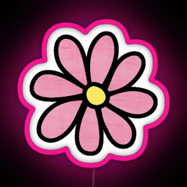 Pink Daisy RGB Neon Sign