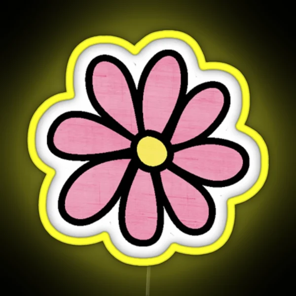 Pink Daisy RGB Neon Sign