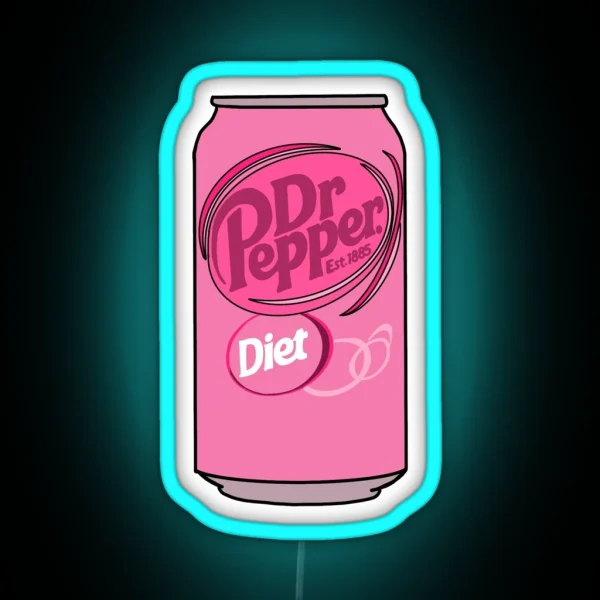 Pink Diet Dr Pepper RGB Neon Sign