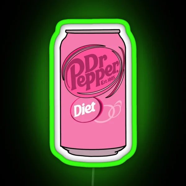 Pink Diet Dr Pepper RGB Neon Sign