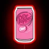 Vibrant pink diet dr pepper rgb neon bar decor light.