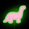 Neon pink dinosaur decorative wall art and novelty gift led