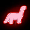 Neon pink dinosaur led adds colorful fun to any room quickly