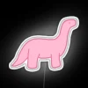 Vibrant Pink Neon Dinosaur led with Multi-Colored RGB Effect.