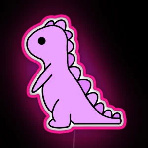 Pink Dinosaur RGB Neon Sign